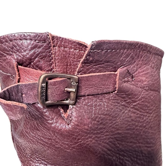 Frye | Brown Leather Veronica Short Slouch Boots Size 9 - Picture 10 of 16